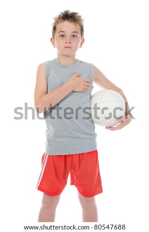 Portrait of a young football player. isolated on a white background