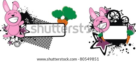 bunny cartoon copyspace in vector format