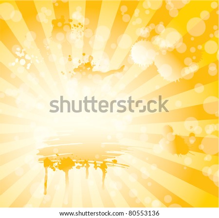 abstract yellow retro background with stains