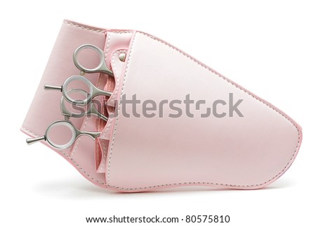 Scissor and Barber Holster - Professional Hairdresser Tools Royalty-Free Stock Photo #80575810