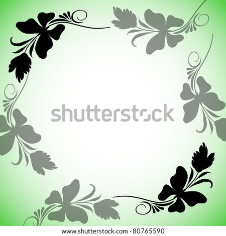 Frame with butterflies in retro style (jpg)