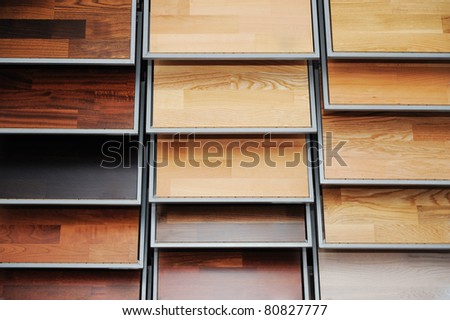 Top samples of various color palette - wooden floor