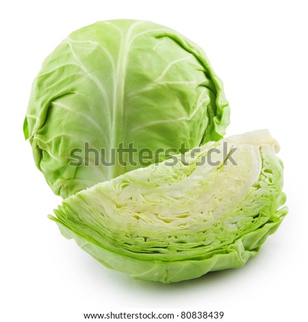 cabbage isolated on white background Royalty-Free Stock Photo #80838439