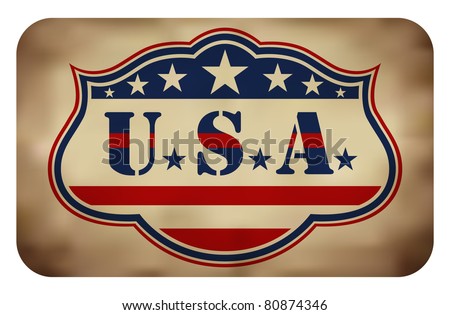 Grunge USA Sign (EPS10 Vector)