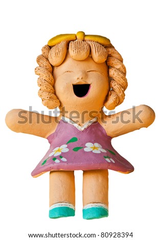 Clay dolls used in home decoration