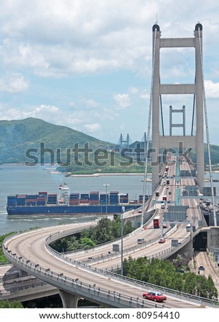 Tsing ma bridge at day