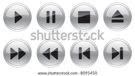 Grey Glass Switch Control Buttons