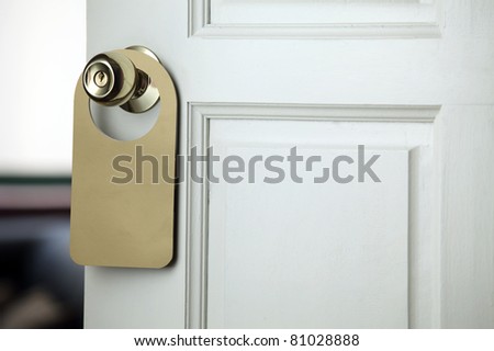 door knob hanging with message note