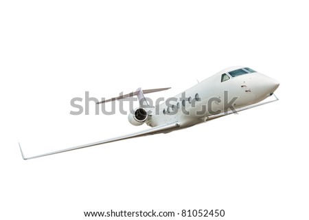 Airplane isolated on white background Royalty-Free Stock Photo #81052450