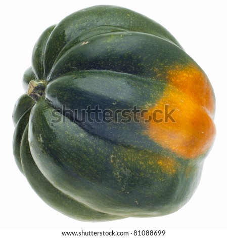 Acorn Squash Isolated on White with a Clipping Path. Royalty-Free Stock Photo #81088699