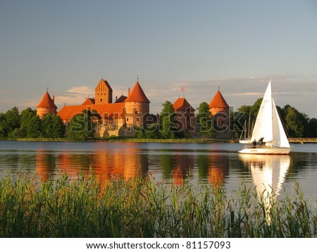 Trakai castle, Lithuania Royalty-Free Stock Photo #81157093