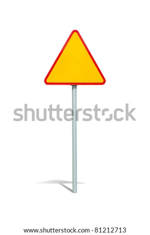 Blank road sign with clipping path