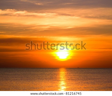 Sunrise Sky With Lighted Clouds Royalty-Free Stock Photo #81216745