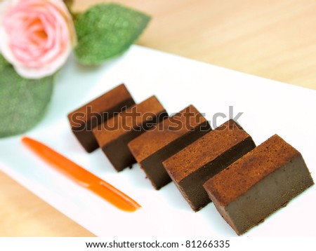 Stack of fresh homemade chocolate