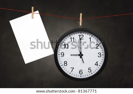 Watch, time and paper