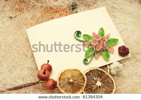 Stylish design with invitation card and lemons