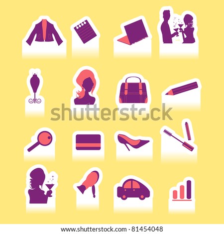 Woman in business - vector cutting sticker