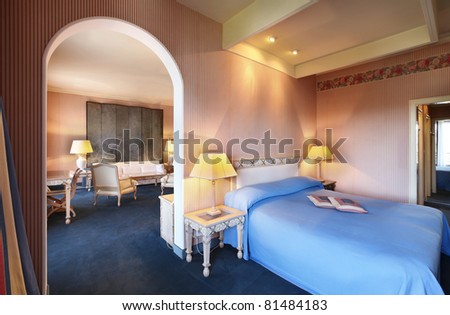 interior luxury apartment, comfortable bedroom