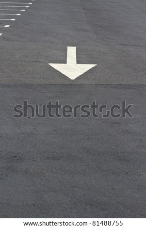 Road white marking on asphalt
