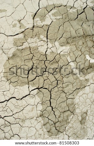 Dried Africa map Royalty-Free Stock Photo #81508303