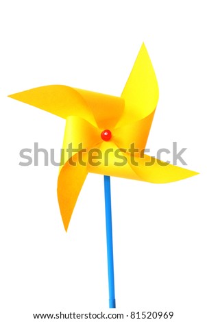 toy pinwheel on white background