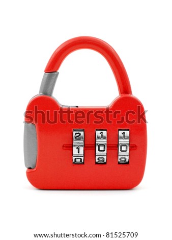 Lock like a handbag isolated on white background