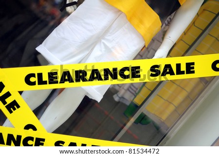 Clearance Sale sign on shop.