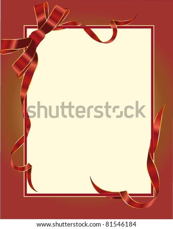 beautiful frame with a sheet and a bow