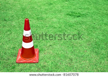 Traffic cone in the field