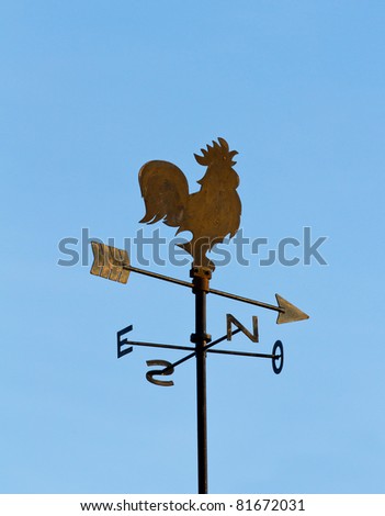 There is a nice weathercock on the roof Royalty-Free Stock Photo #81672031