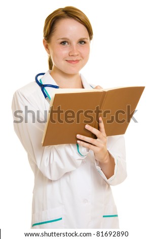 Doctor on a white background.