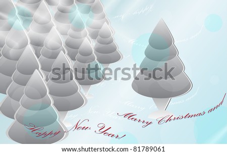 silver christmas forest