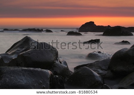 Miramar Sea Stones Sunset _ Landscape