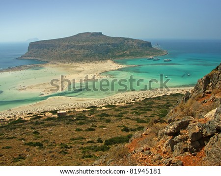 gramvousa bay, crete, greece