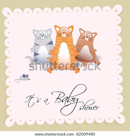 Baby shower with cats