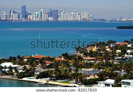 Above Key Biscayne Royalty-Free Stock Photo #82017850