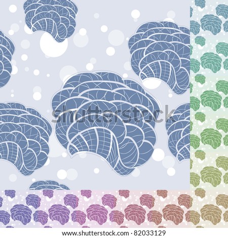 Graphic Background -  illustration. Flowers and Lines