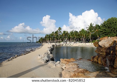 Ocean front walk in the Florida Keys Royalty-Free Stock Photo #82045852