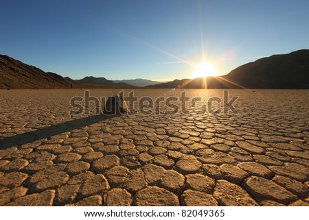 Sand Dune Formations in Death Valley National Park, California Royalty-Free Stock Photo #82049365