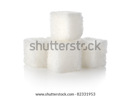 Sugar cube isolated on a white background Royalty-Free Stock Photo #82331953