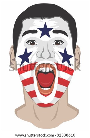 American fan face - series of similar images
