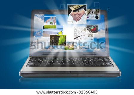 Laptop with picture stream out
