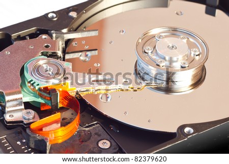 Hard Disk Drive with water drops