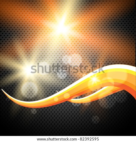 stylish wave glowing vector background
