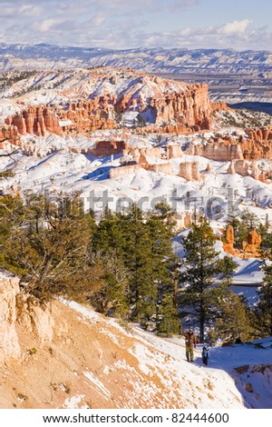 Father and son in Bryce Canyon National Park