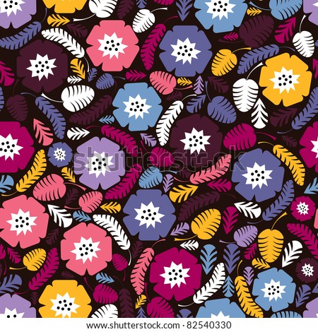 Colorful leafs - seamless pattern