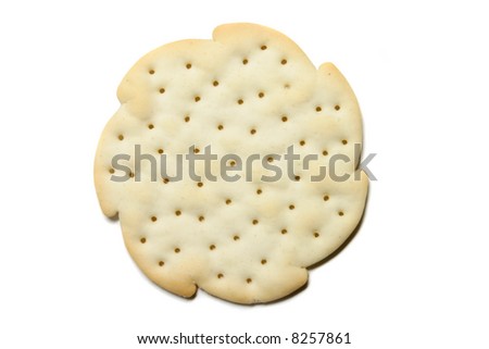 Cracker isolated on pure white background