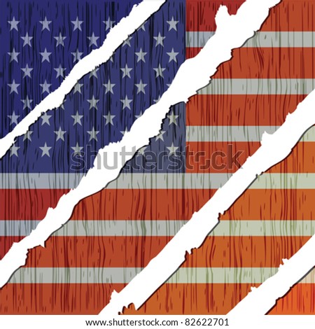 american flag wooden texture