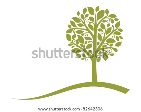Vector tree emblem 4