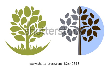Vector tree emblem 3